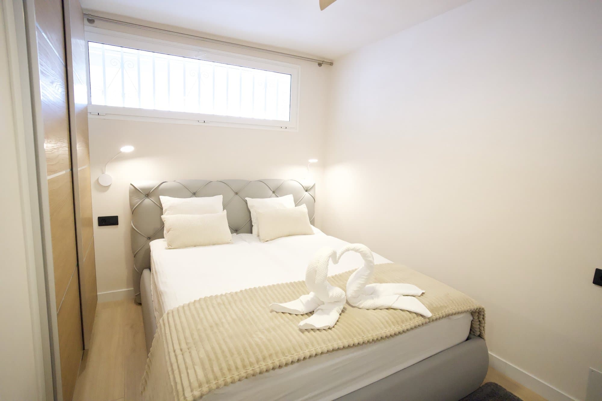 Bright bedroom of the KK Suites Tenerife holiday apartment in Playa de las Américas